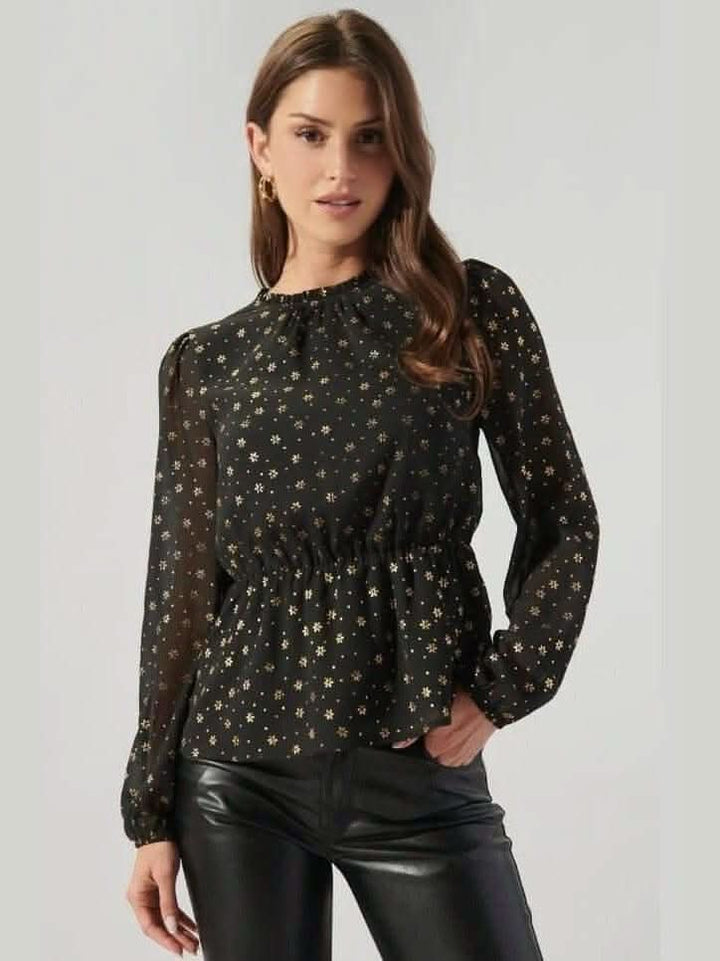 Chandra Glam Gold Top - Lolo Viv Boutique