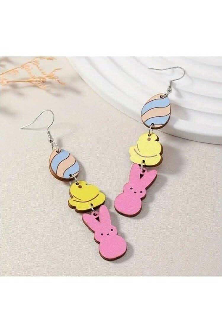 Chick, Egg, and Peep Bunny Earrings - Lolo Viv Boutique