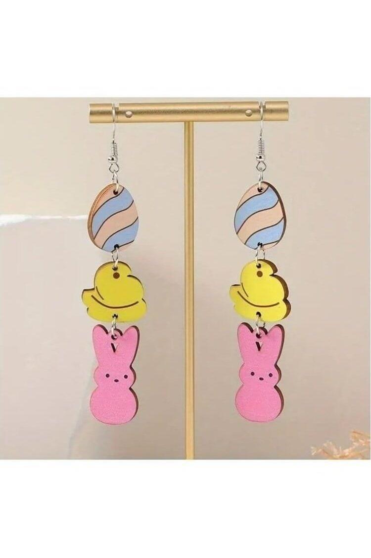Chick, Egg, and Peep Bunny Earrings - Lolo Viv Boutique