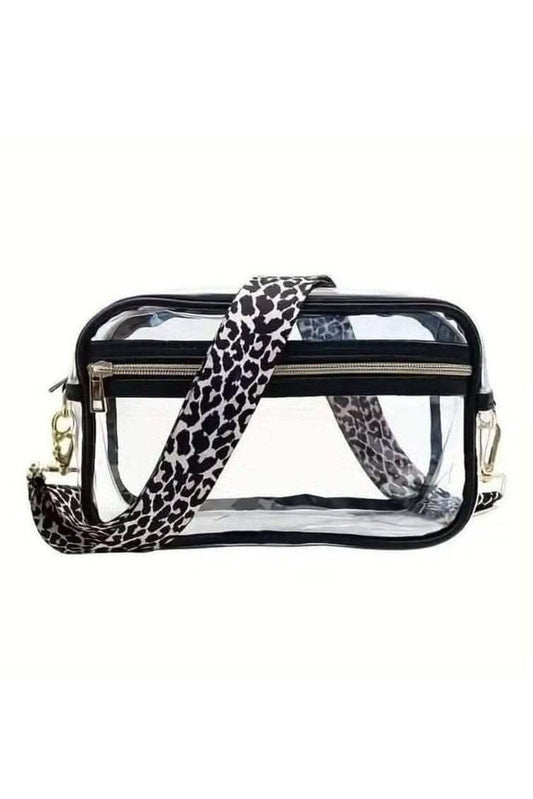Clear Cross Body Bag with Strap - Lolo Viv Boutique