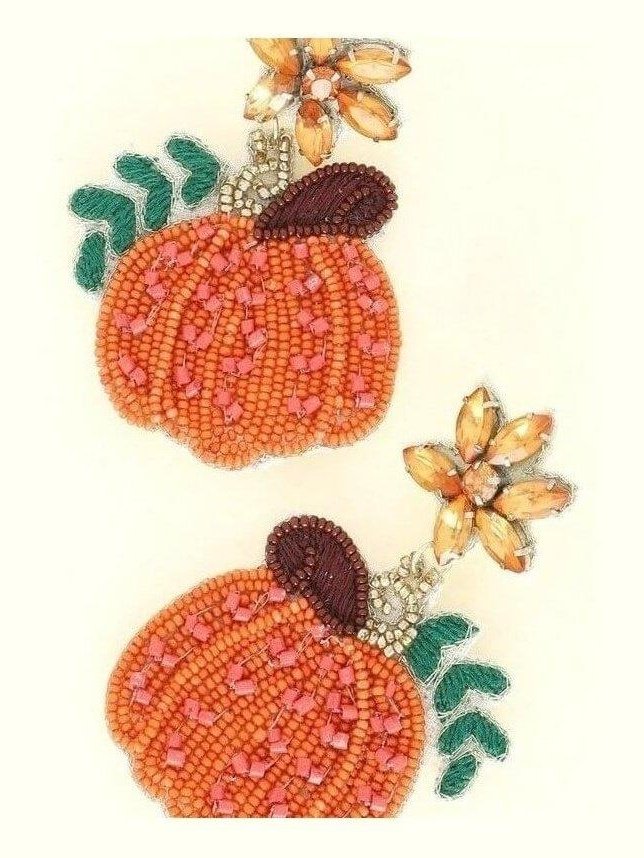 Fall Pumpkin Earrings - Lolo Viv Boutique