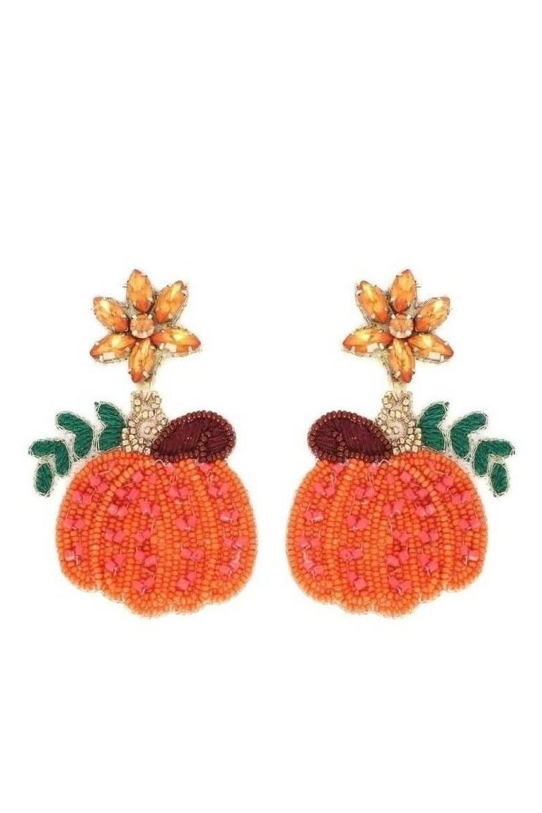 Fall Pumpkin Earrings - Lolo Viv Boutique