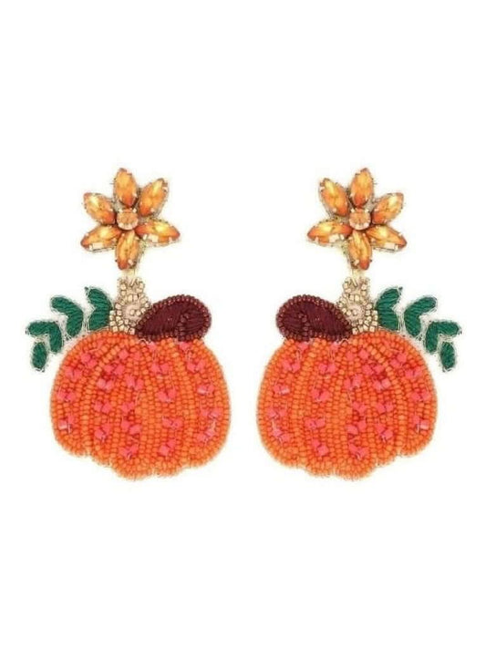 Fall Pumpkin Earrings - Lolo Viv Boutique