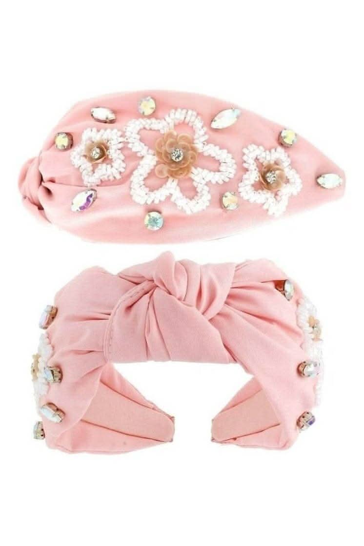 Floral Beaded Jeweled Embellished Headband - 2 Colors - Lolo Viv Boutique