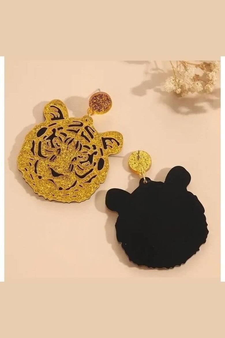 Golden Tiger Earrings - Lolo Viv Boutique