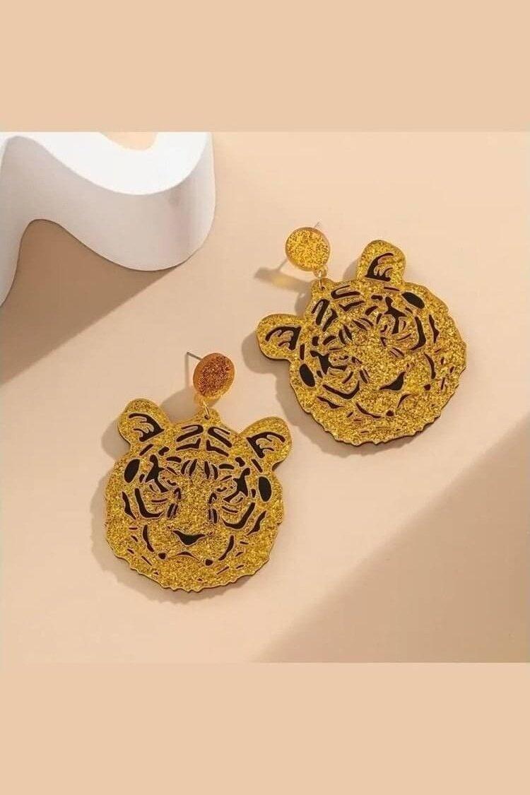 Golden Tiger Earrings - Lolo Viv Boutique