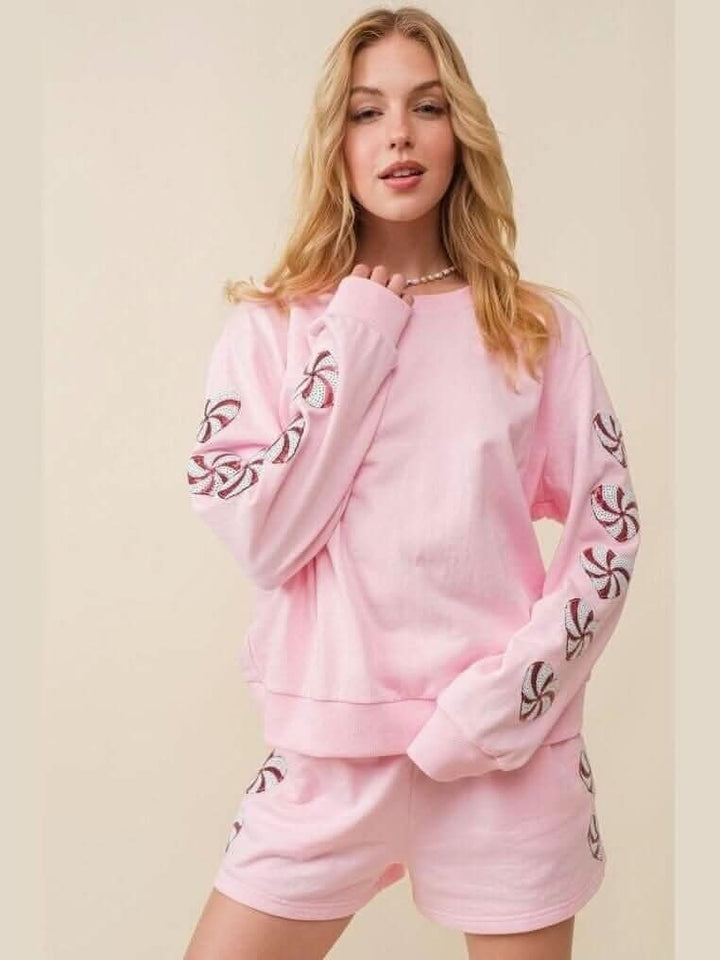 Heart Candy Patch Sweater Top - Lolo Viv Boutique