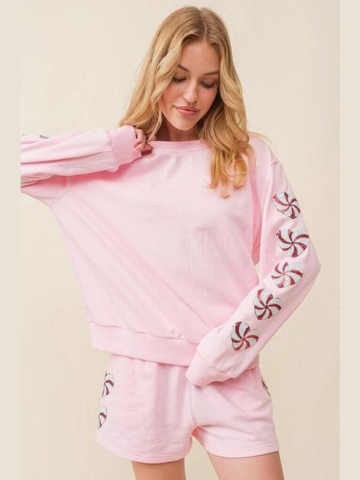 Heart Candy Patch Sweater Top - Lolo Viv Boutique