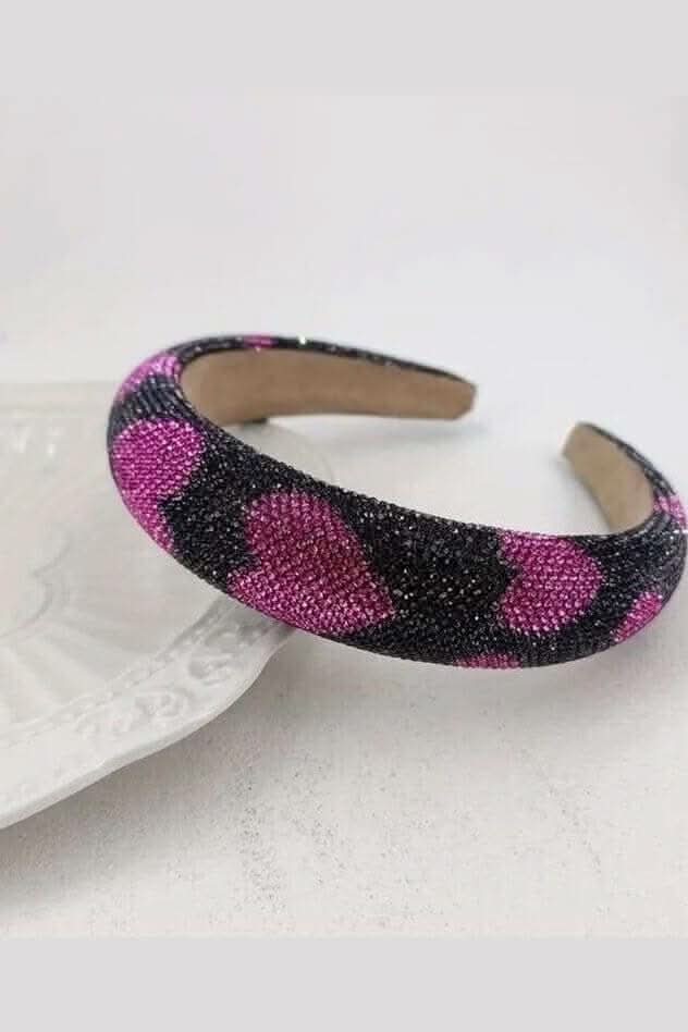 Heart Rhinestone Valentine's Headband - 3 Colors - Lolo Viv Boutique