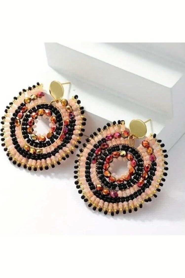 Hollow Beaded Earrings - Lolo Viv Boutique