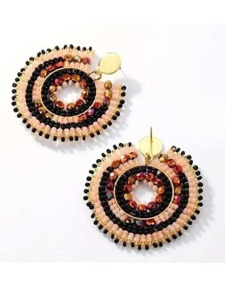 Hollow Beaded Earrings - Lolo Viv Boutique