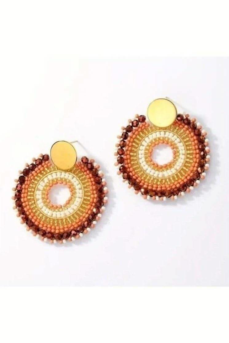 Hollow Beaded Earrings - Lolo Viv Boutique