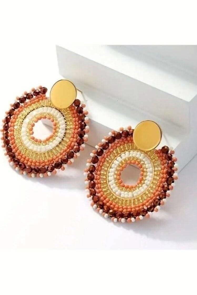 Hollow Beaded Earrings - Lolo Viv Boutique