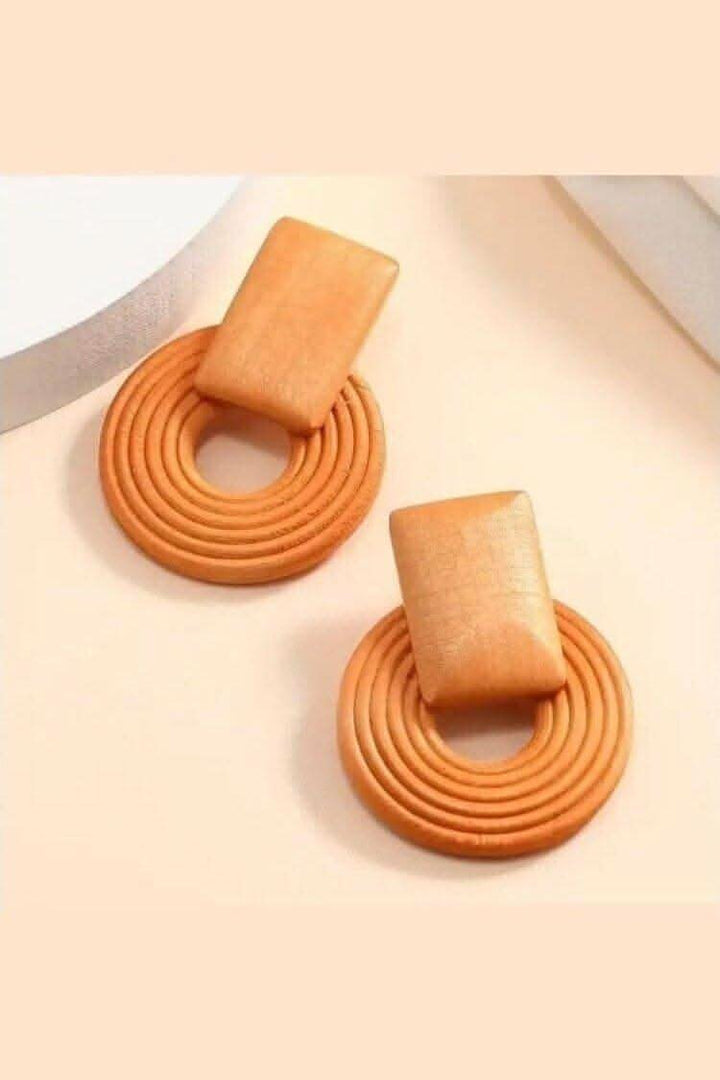 Hollow Geometric Circle Earrings