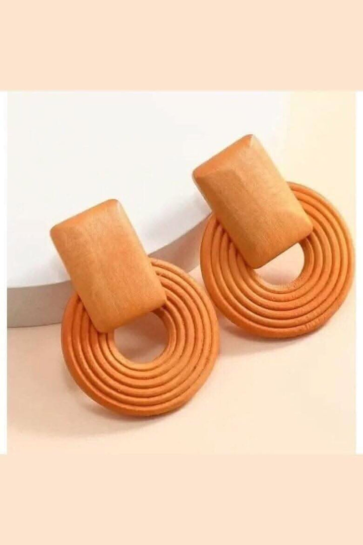 Hollow Geometric Circle Earrings