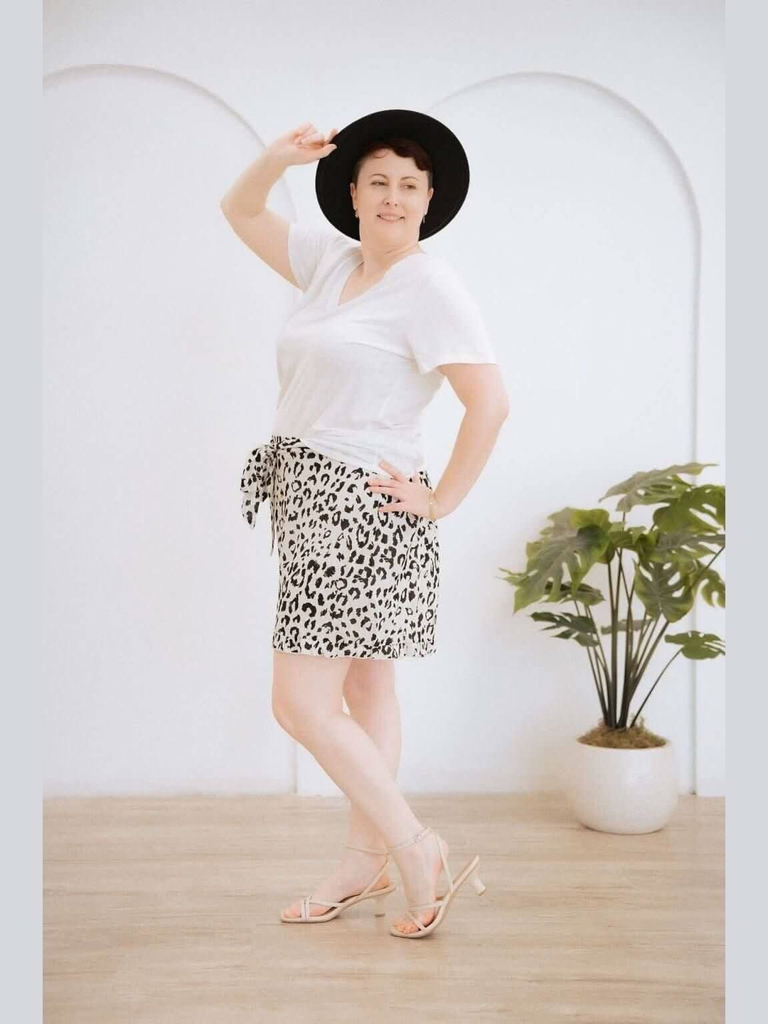 Leopard Ruffle Shorts with Tie Waist - Curvy - Lolo Viv Boutique