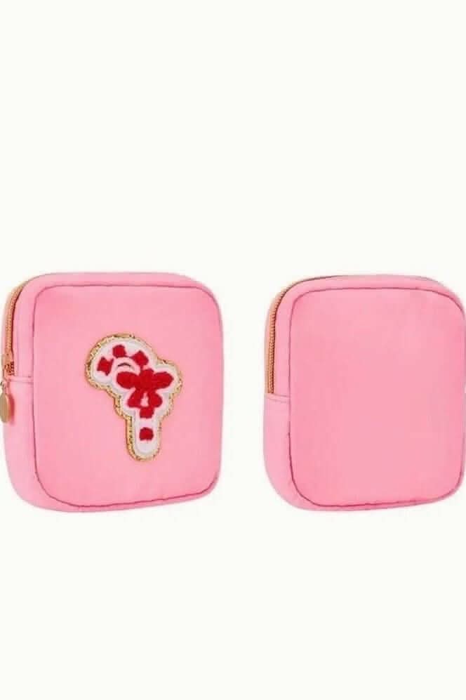 Mini Christmas Chenille Patch Make Up Bags - Multiple Colors - Lolo Viv Boutique