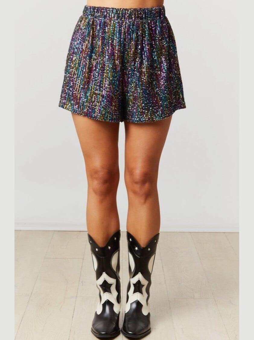 Prism Sequin Shorts - Lolo Viv Boutique
