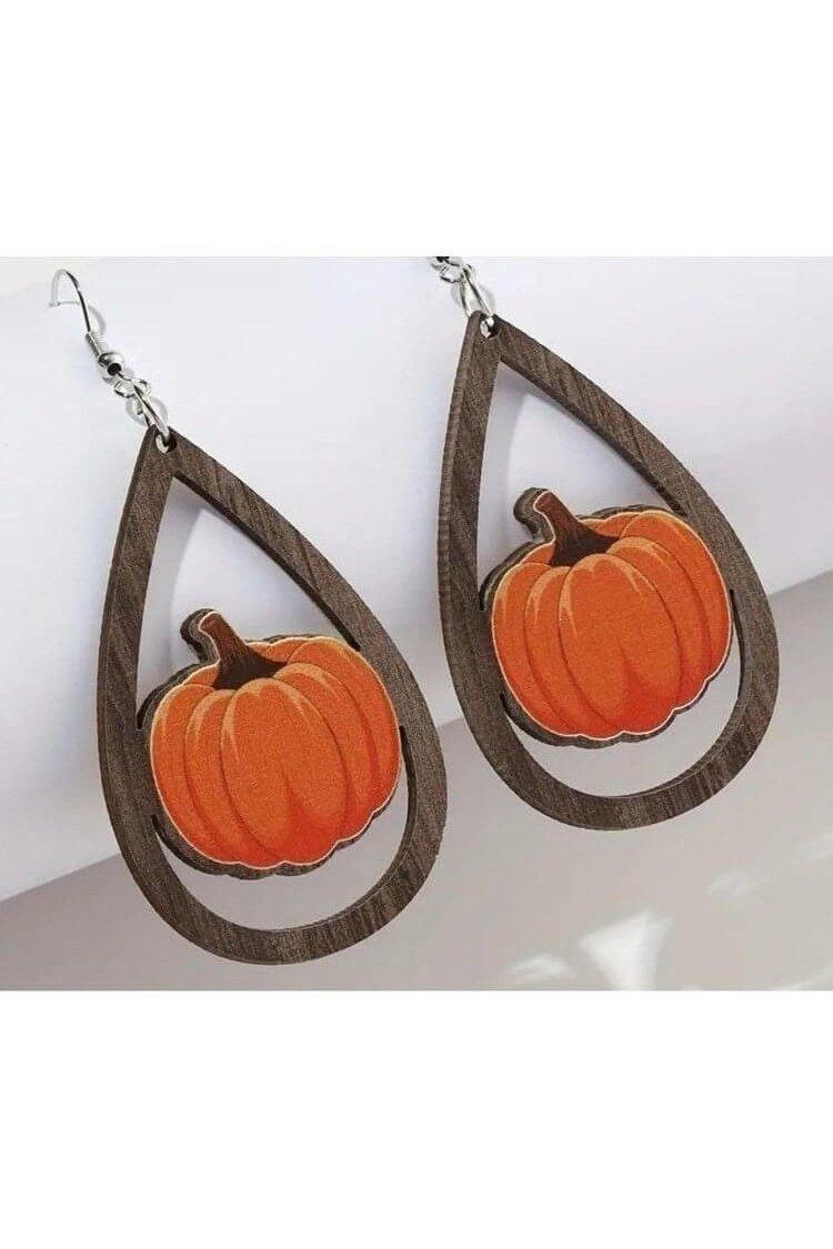Pumpkin Fall Earrings - Lolo Viv Boutique