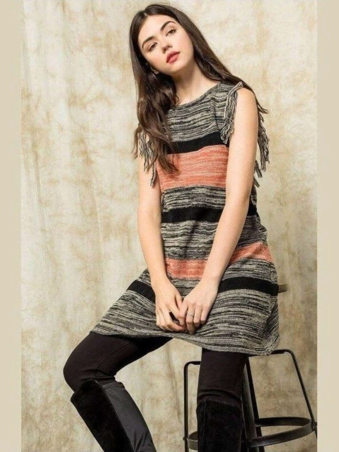 THML: Sleeveless Dye Cowl Neck Sweater Dress THML: Sleeveless Dye Cowl Neck Sweater Dress