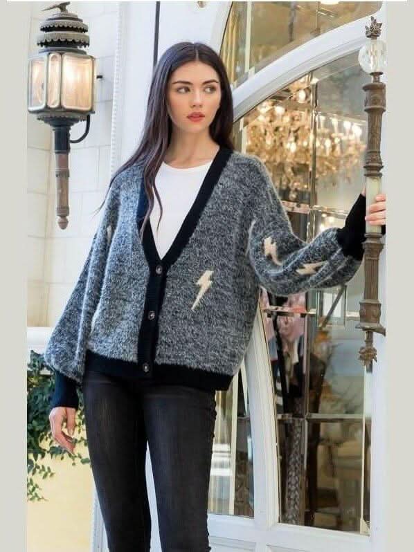 Thunder Bolt Cardigan - Lolo Viv Boutique