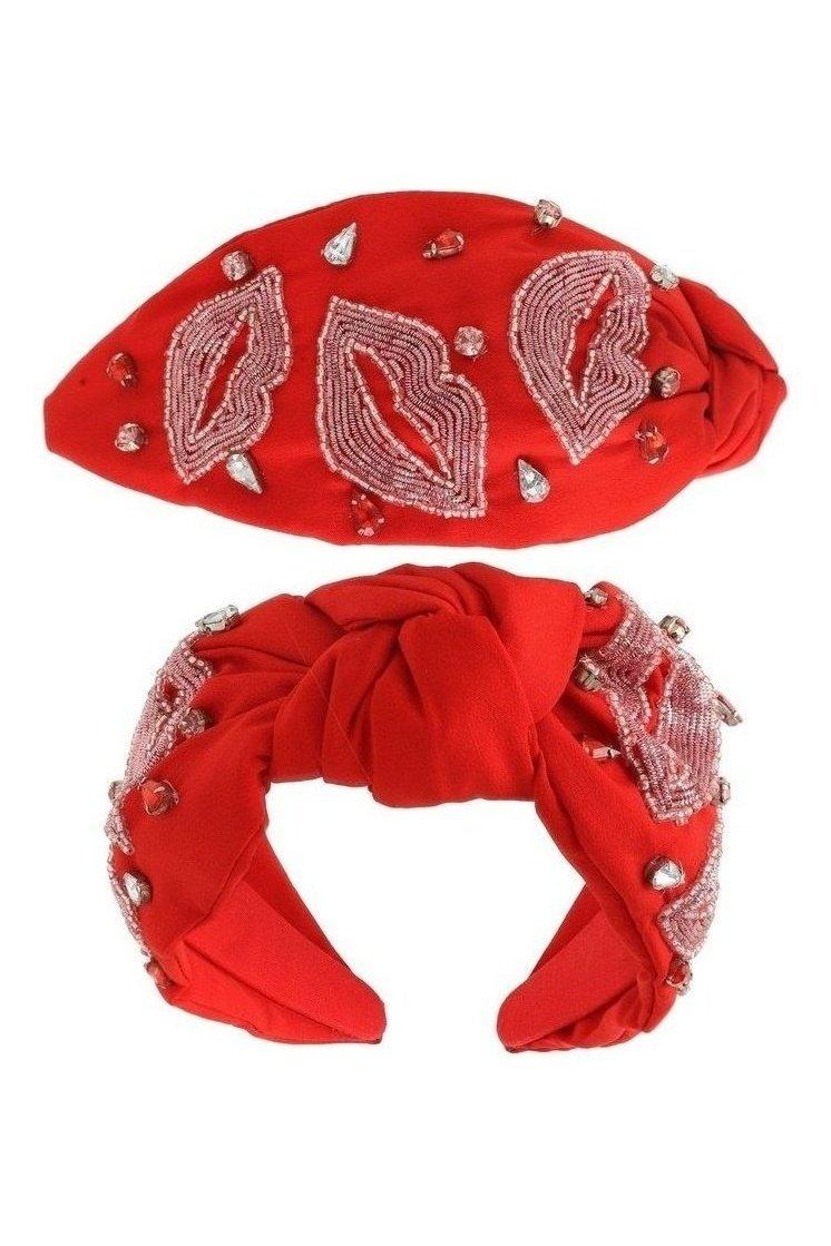 Valentine's Day Lips Headband - Lolo Viv Boutique
